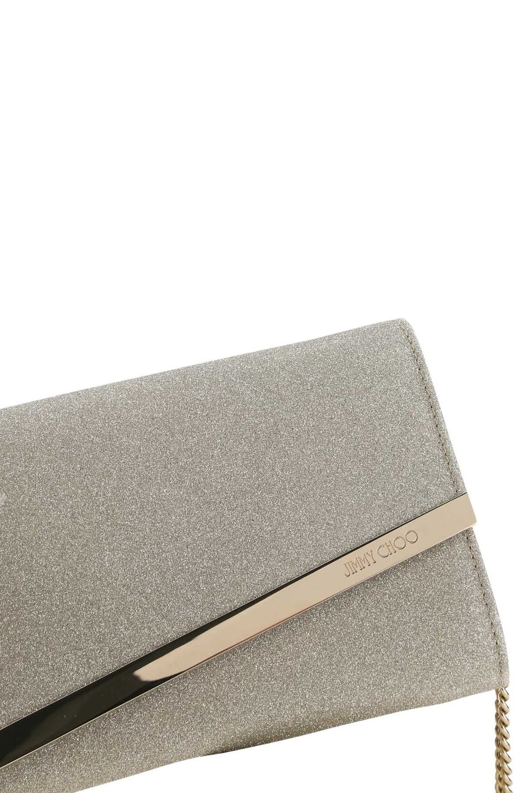 Jimmy Choo Emmie Glittered Clutch Bag
