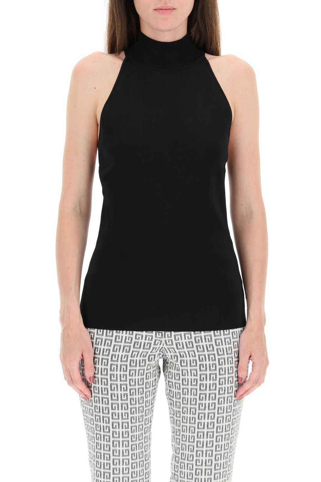 Givenchy Open Back Cut-Out Sleeveless Top