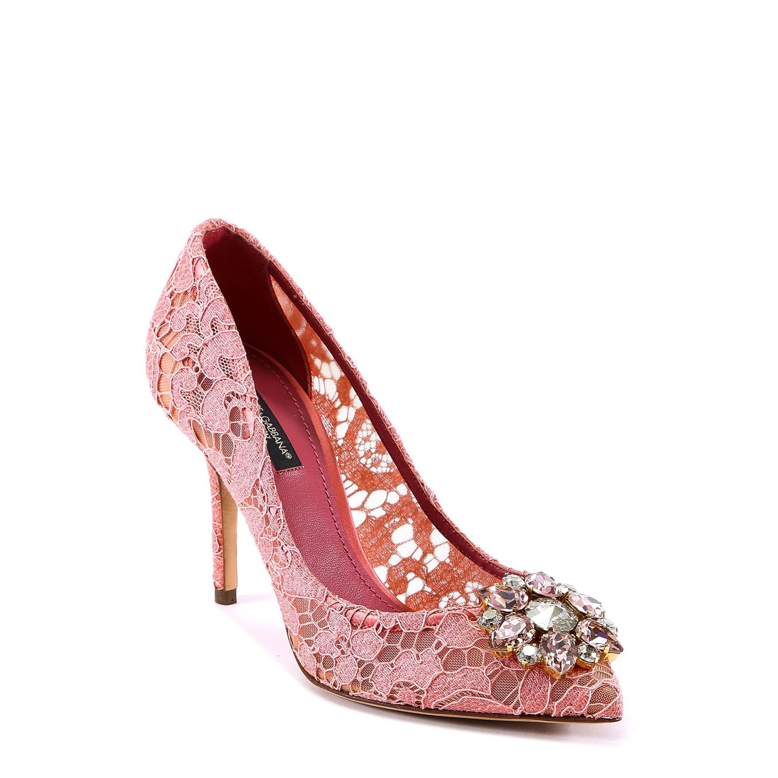 Dolce & Gabbana Bellucci Embellished Lace Stilettos