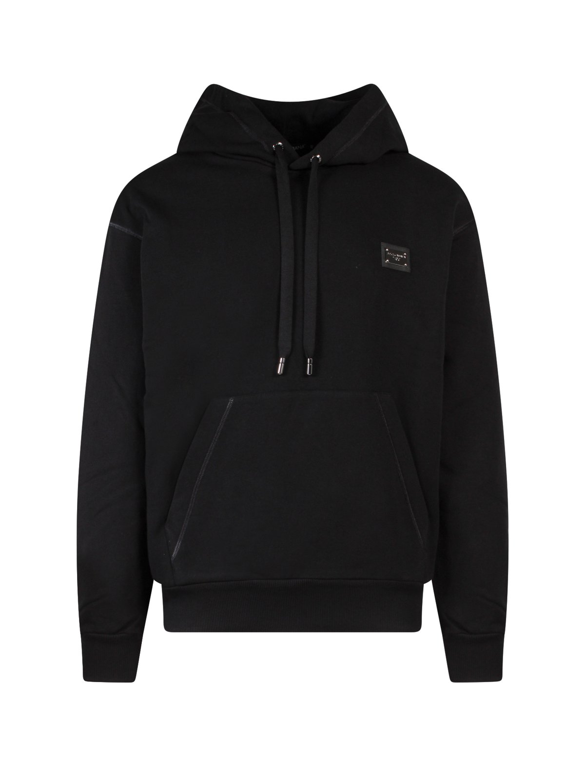 Dolce & Gabbana Logo Plaque Drawstring Hoodie