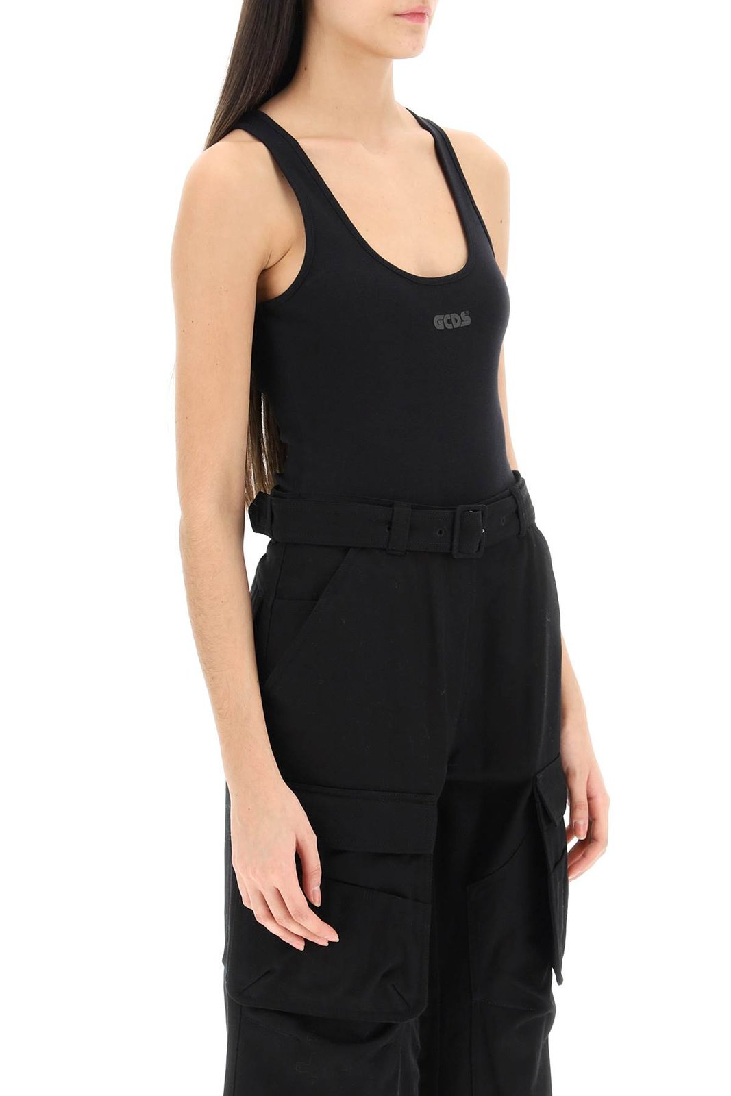 GCDS Logo Printed Jersey Bodysuit