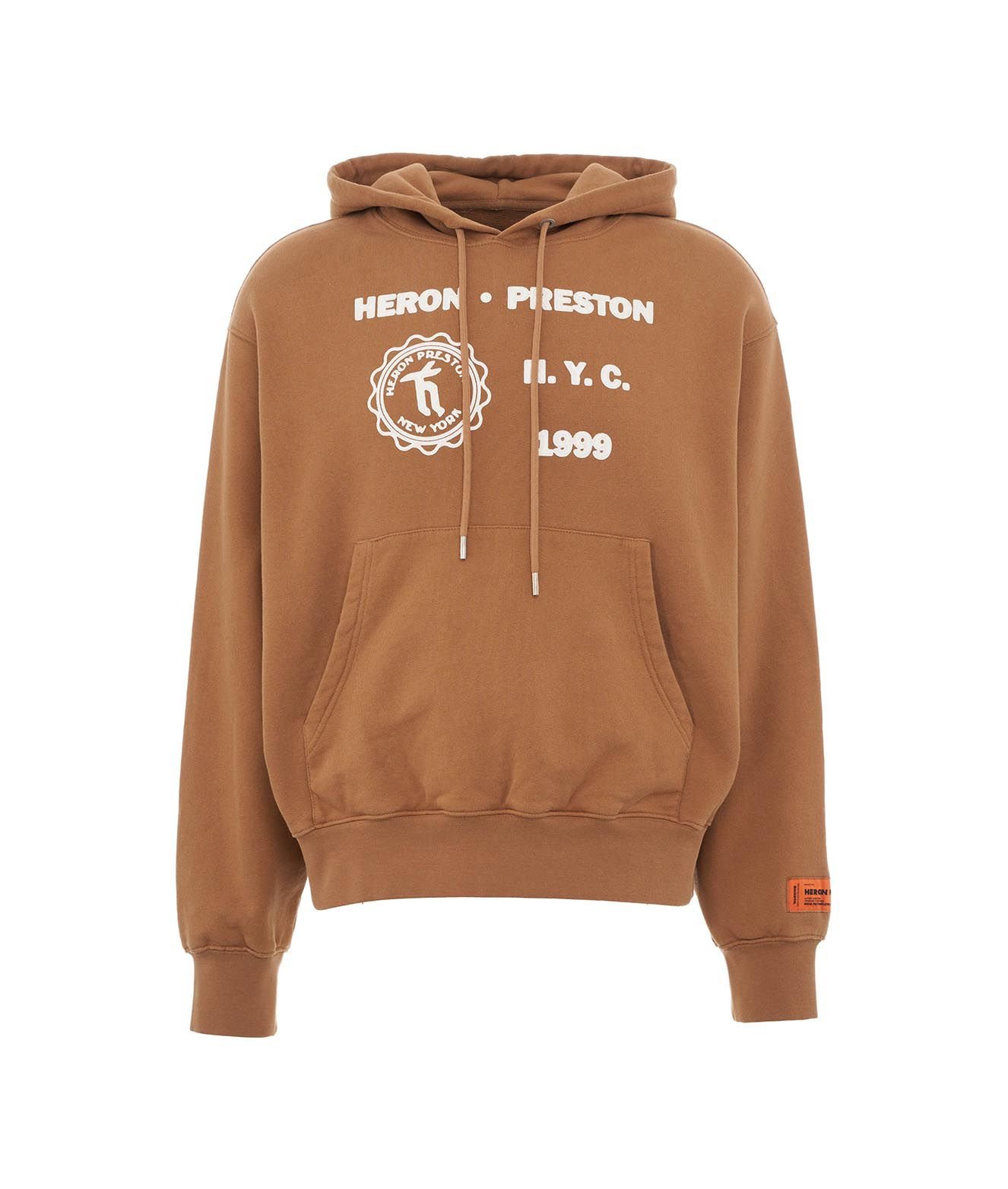 Heron Preston Logo Printed Drawstring Hoodie