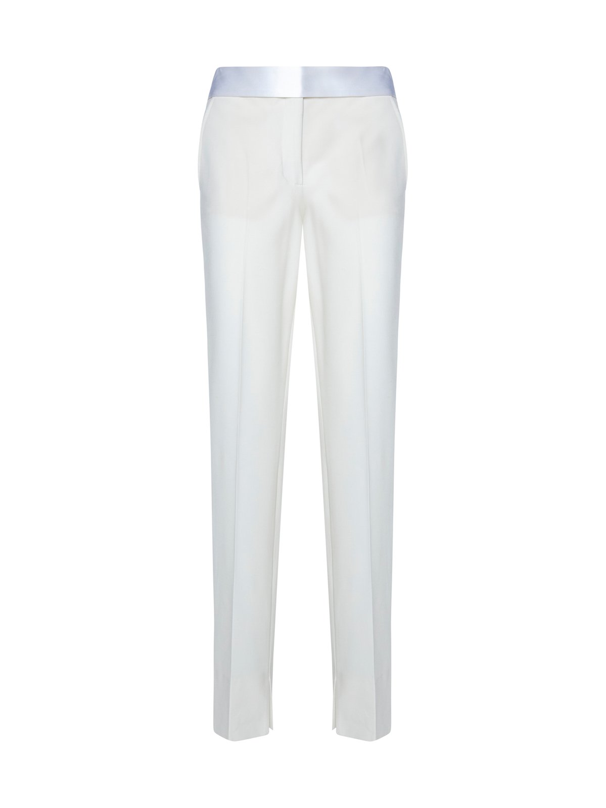 Stella McCartney Satin-Waistband Slit-Detailed Trousers