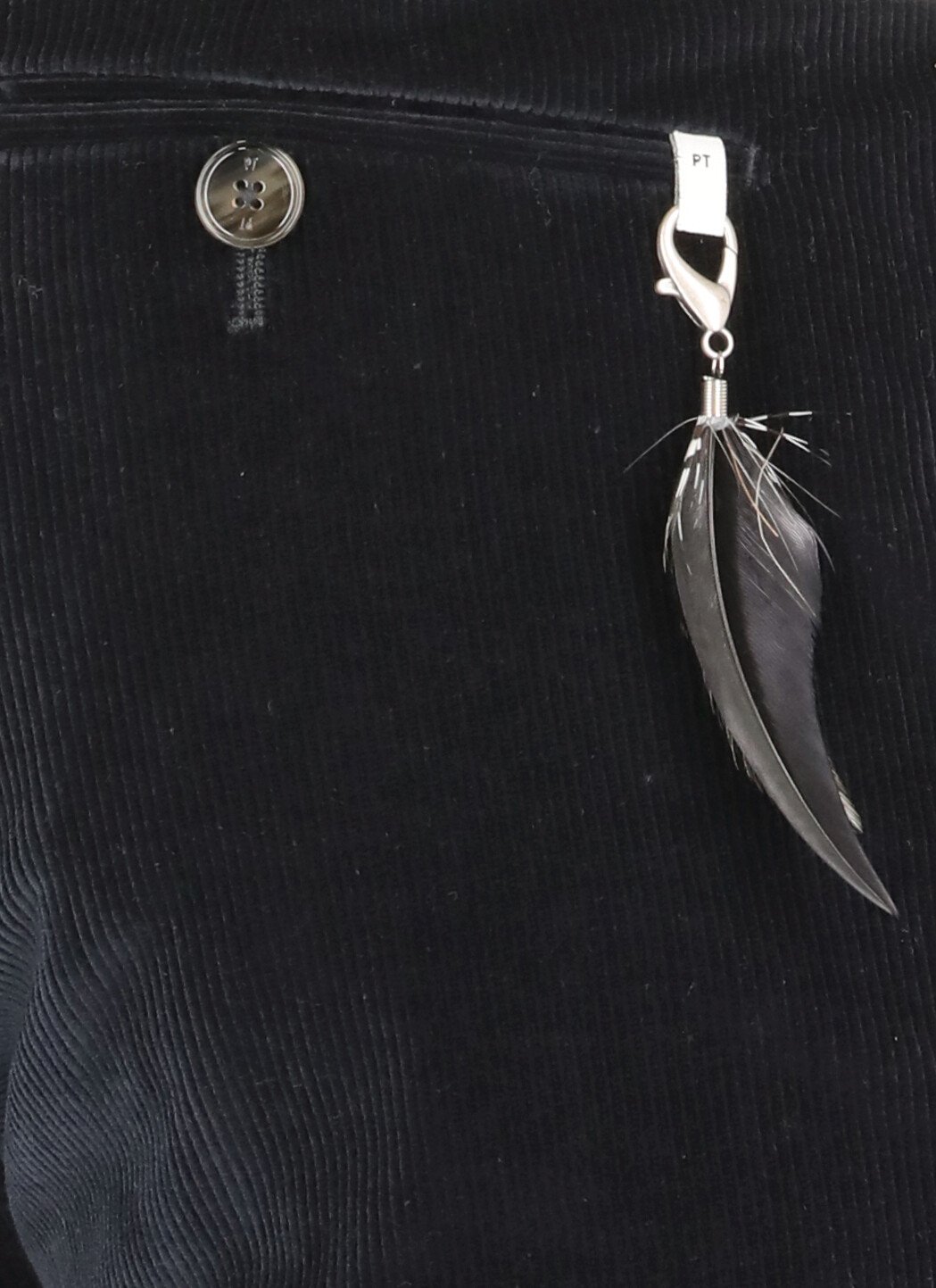 PT Torino Mid-Rise Cropped Velvet Trousers