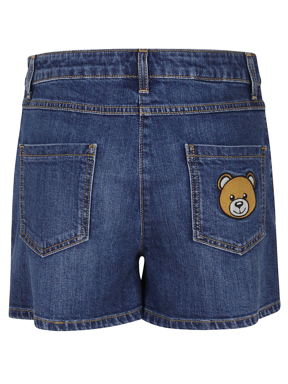 Moschino Teddy Bear Patch Denim Shorts
