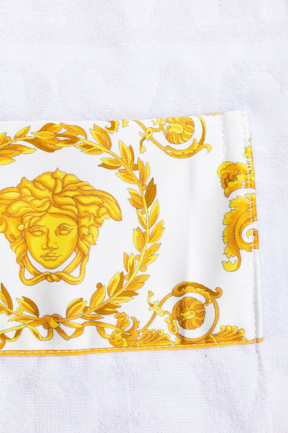 Versace Kids Belted Logo Monogram Hooded Robe