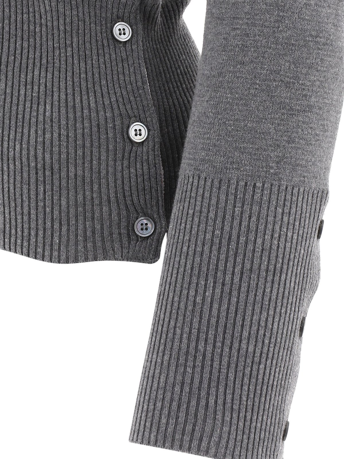 Thom Browne 四條紋 V 領針織開襟衫