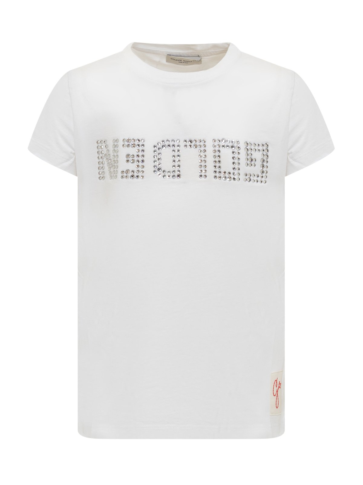 ゴールデン グース キッズ エンベリッシュト ロゴ クルーネック Tシャツ