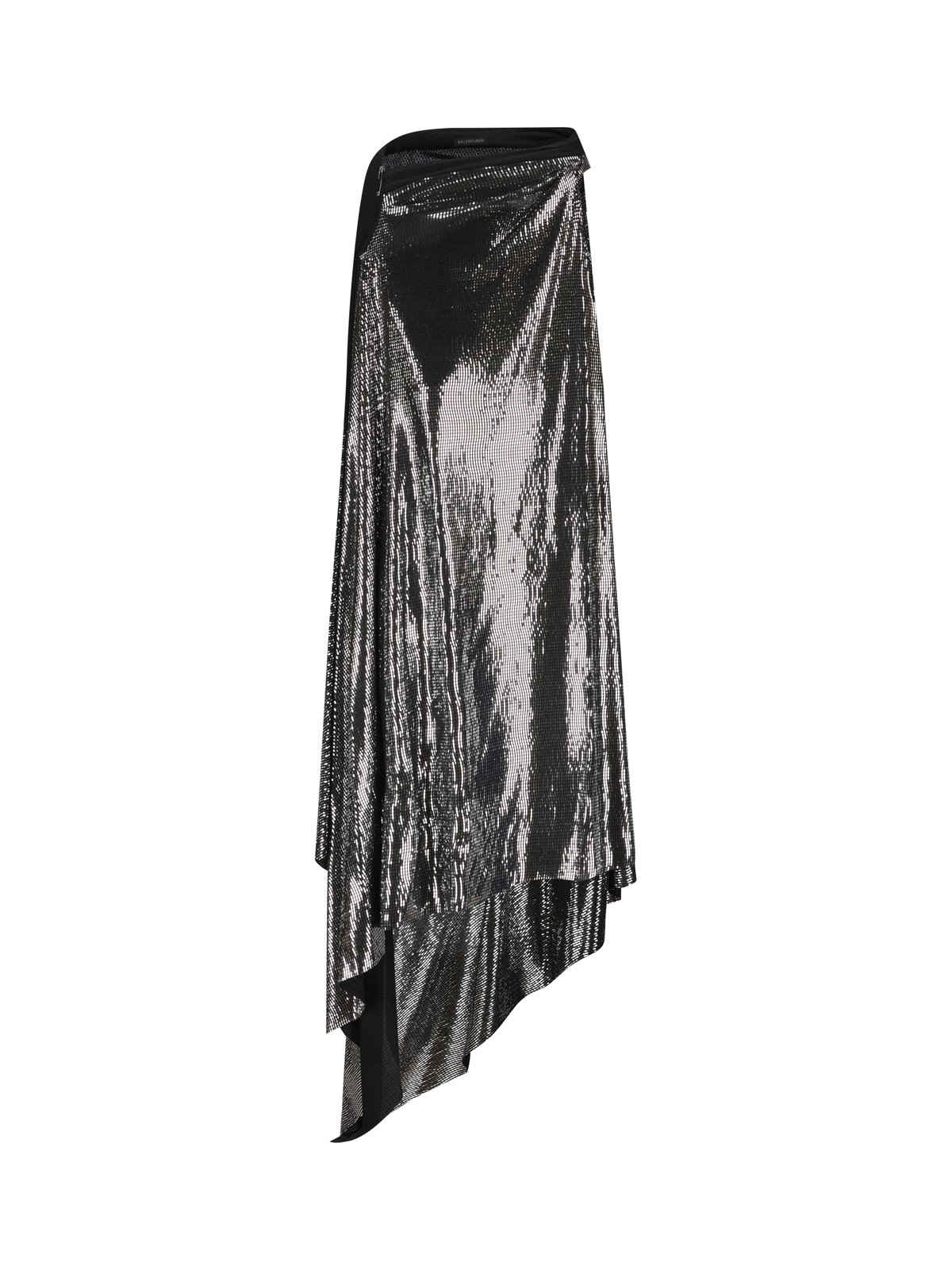 Balenciaga Metallic-Effect Asymmetric Gown