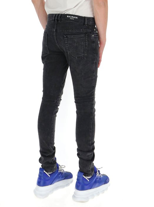 Balmain Zipped Detailed Skinny Jeans