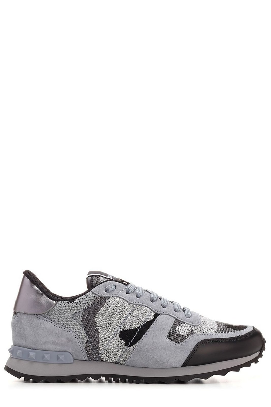 Valentino Garavani Camouflage Pattern Lace-Up Sneakers