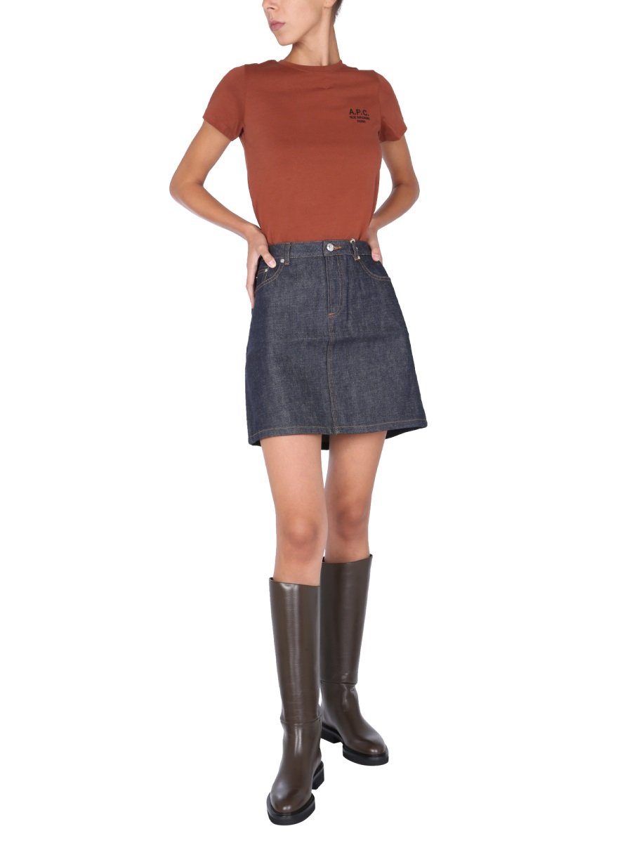 A.P.C.ハイウエストミニデニムスカート