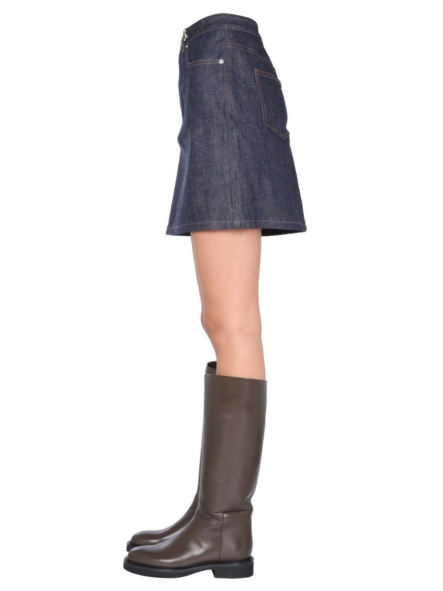 A.P.C.ハイウエストミニデニムスカート