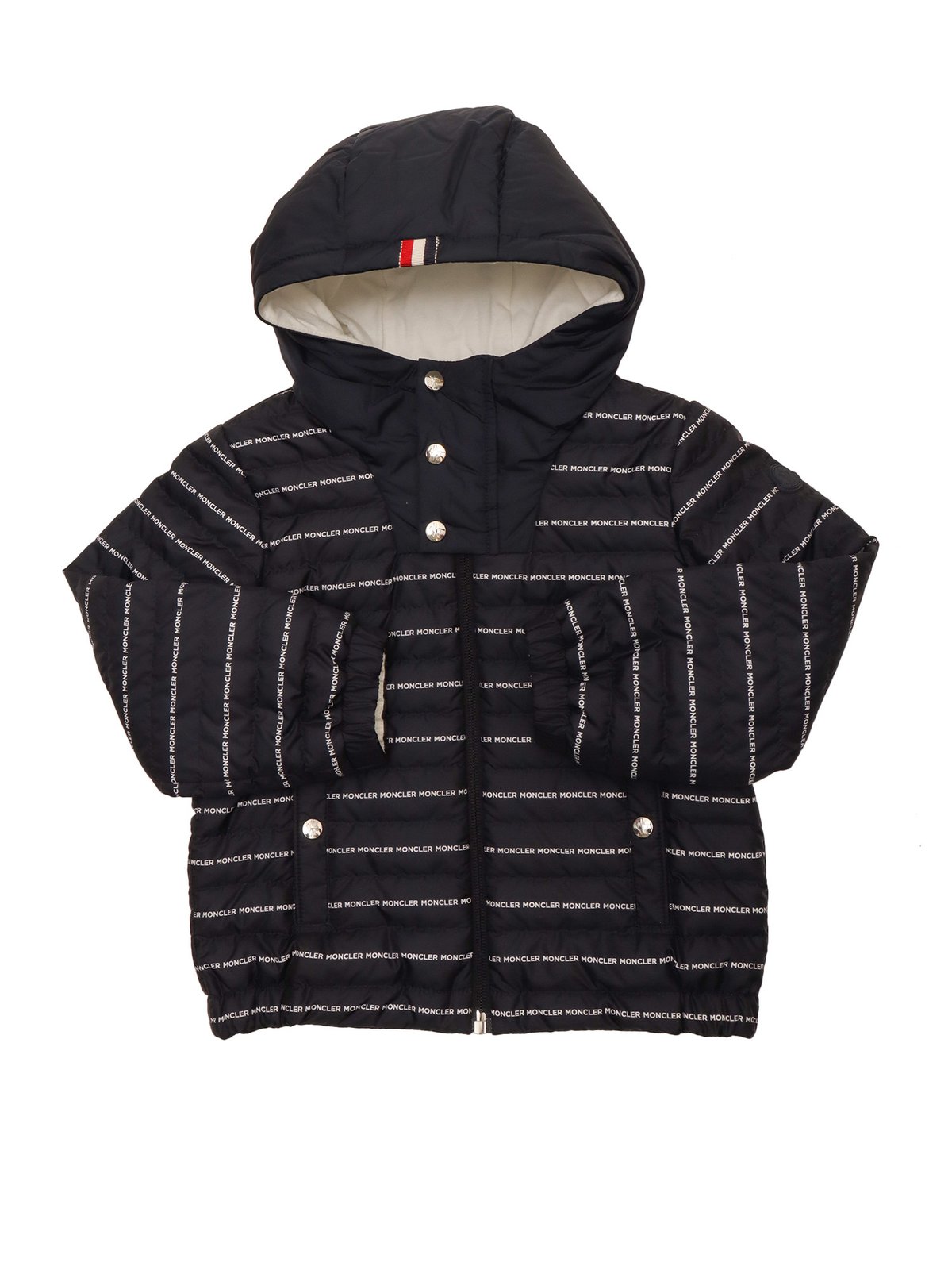 Moncler Enfant オールオーバー ロゴ プリント ジップ パッド入りジャケット