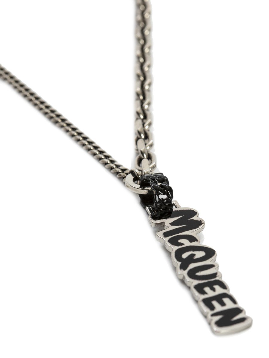 Alexander McQueen Graffiti Logo Necklace