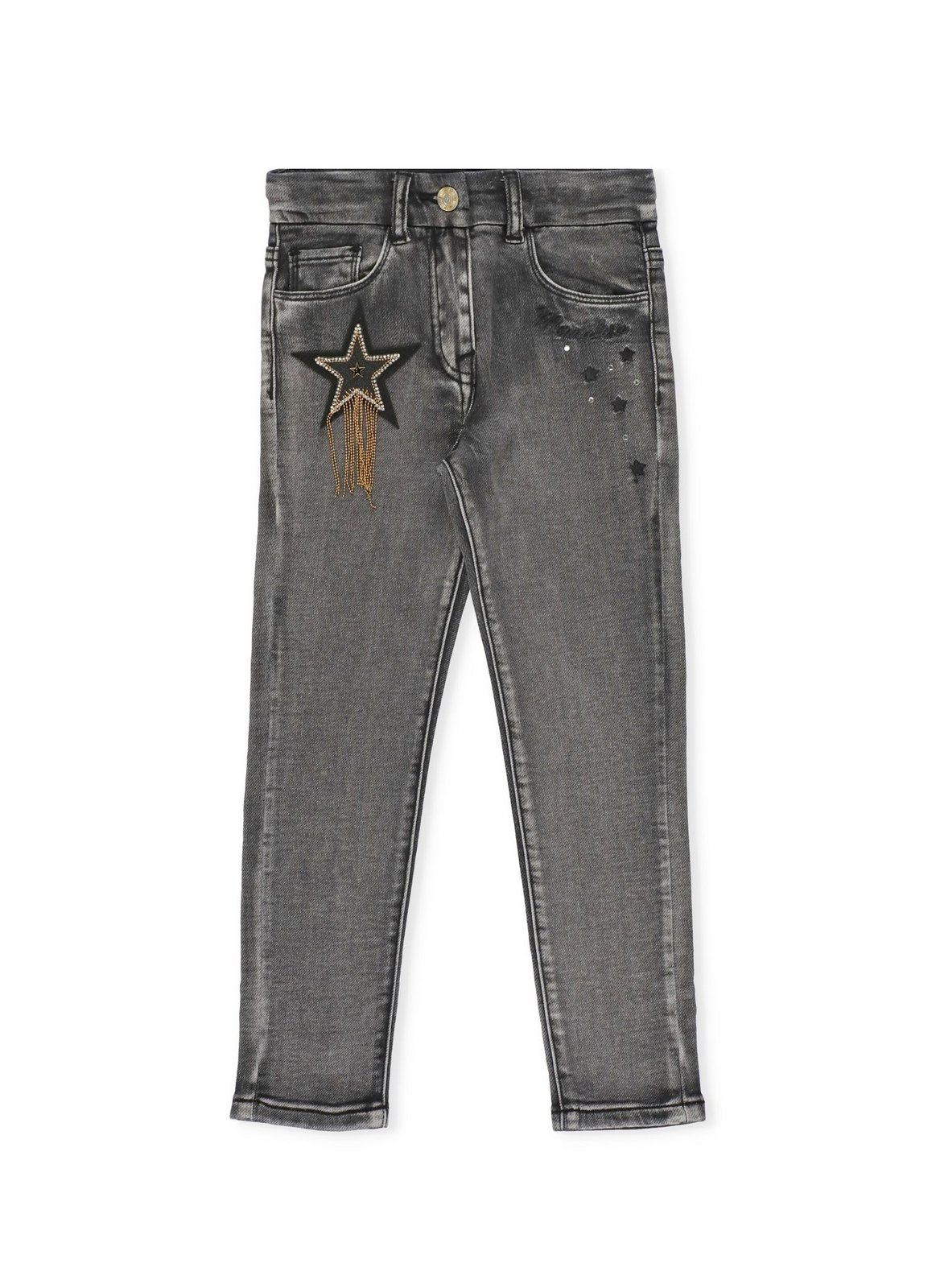 Monnalisa Star Embellished Straight Leg Jeans