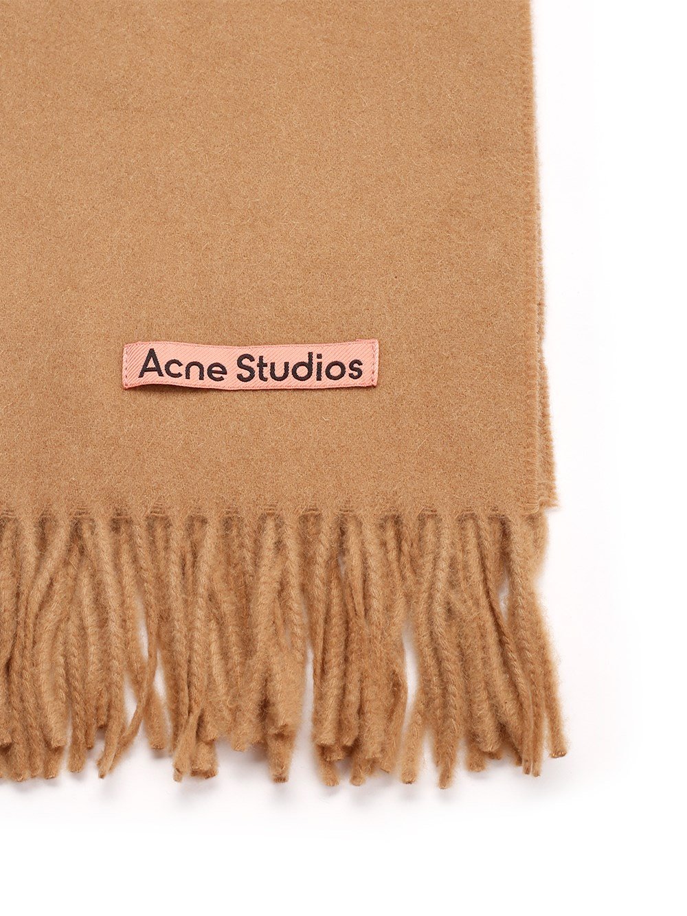 Acne Studios Logo Patch Fringed Scarf