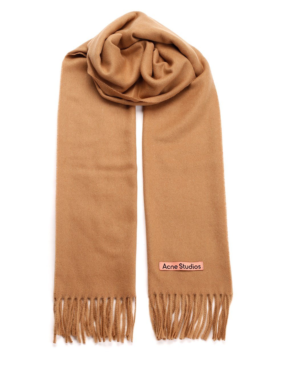 Acne Studios Logo Patch Fringed Scarf