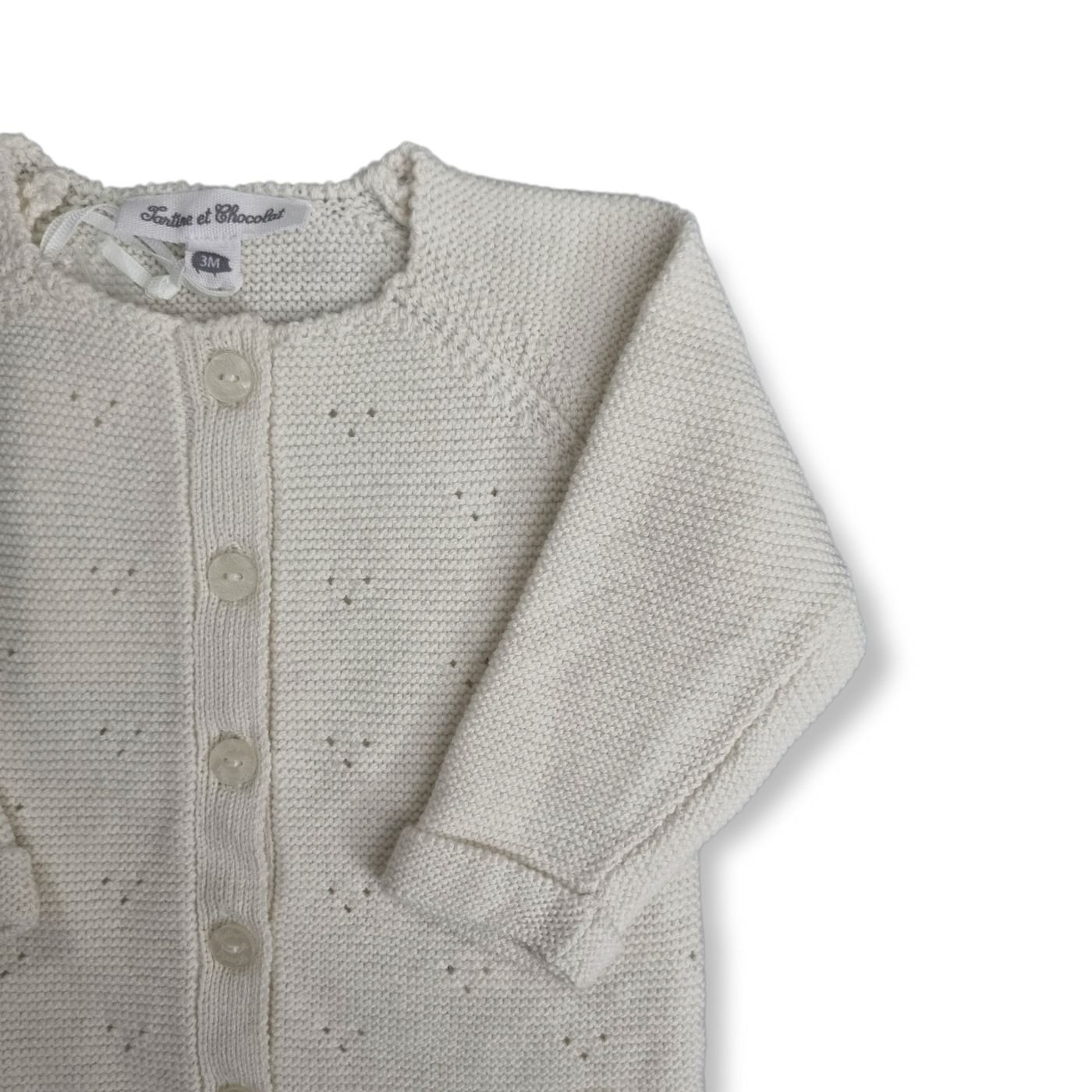 Tartine et Chocolat Buttoned Long-Sleeved Cardigan