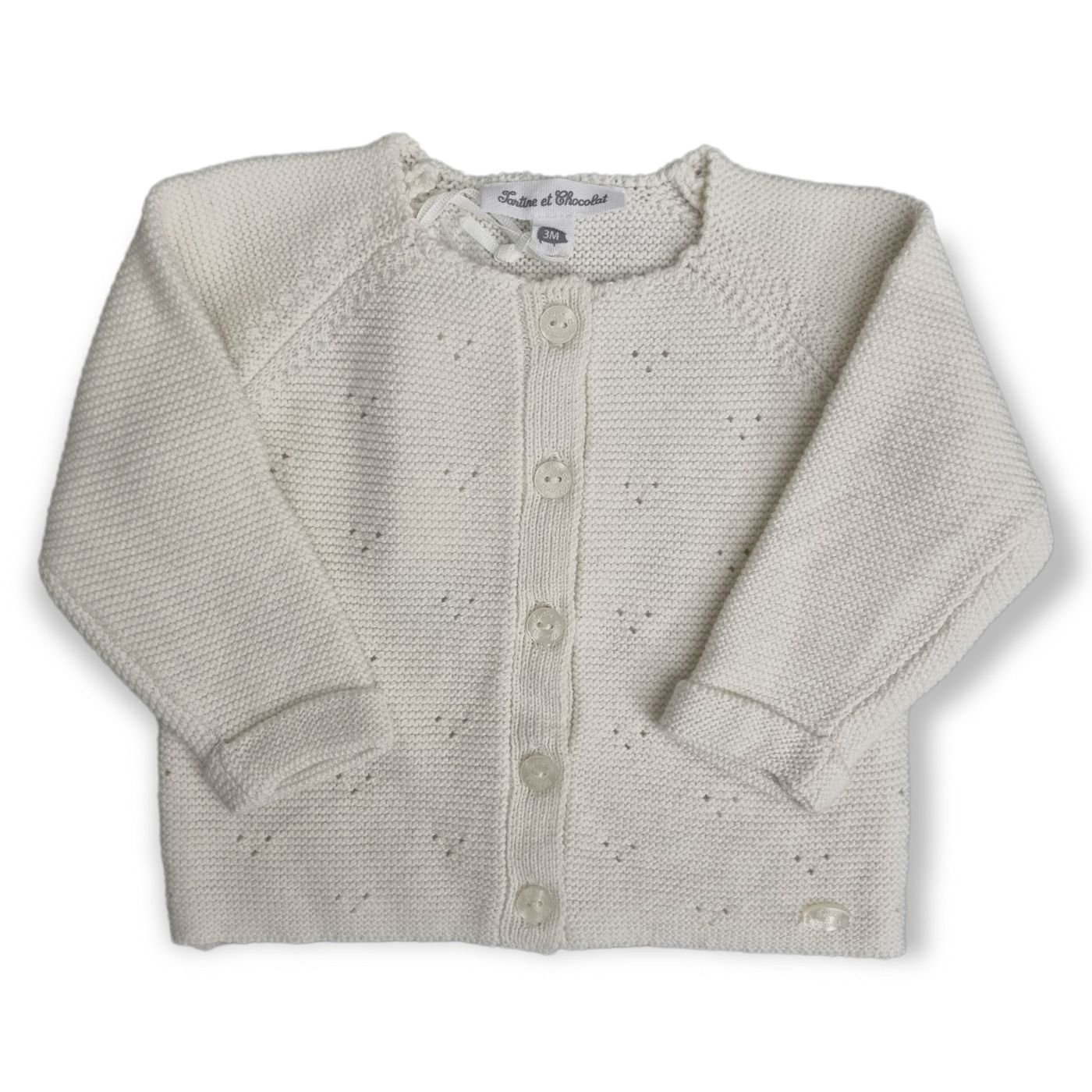 Tartine et Chocolat Buttoned Long-Sleeved Cardigan