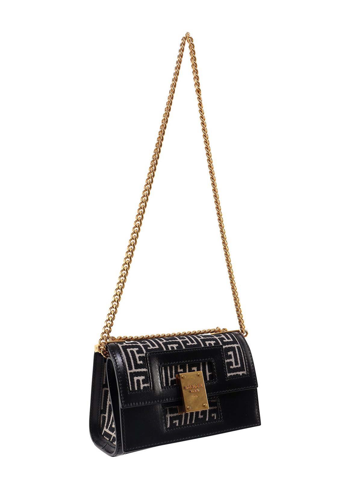 Balmain Monogram Logo Detailed Mini Shoulder Bag