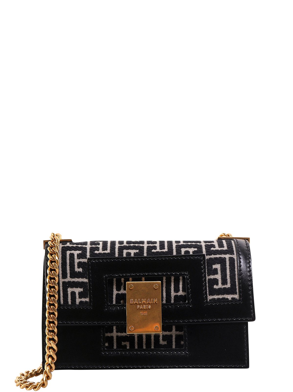 Balmain Monogram Logo Detailed Mini Shoulder Bag
