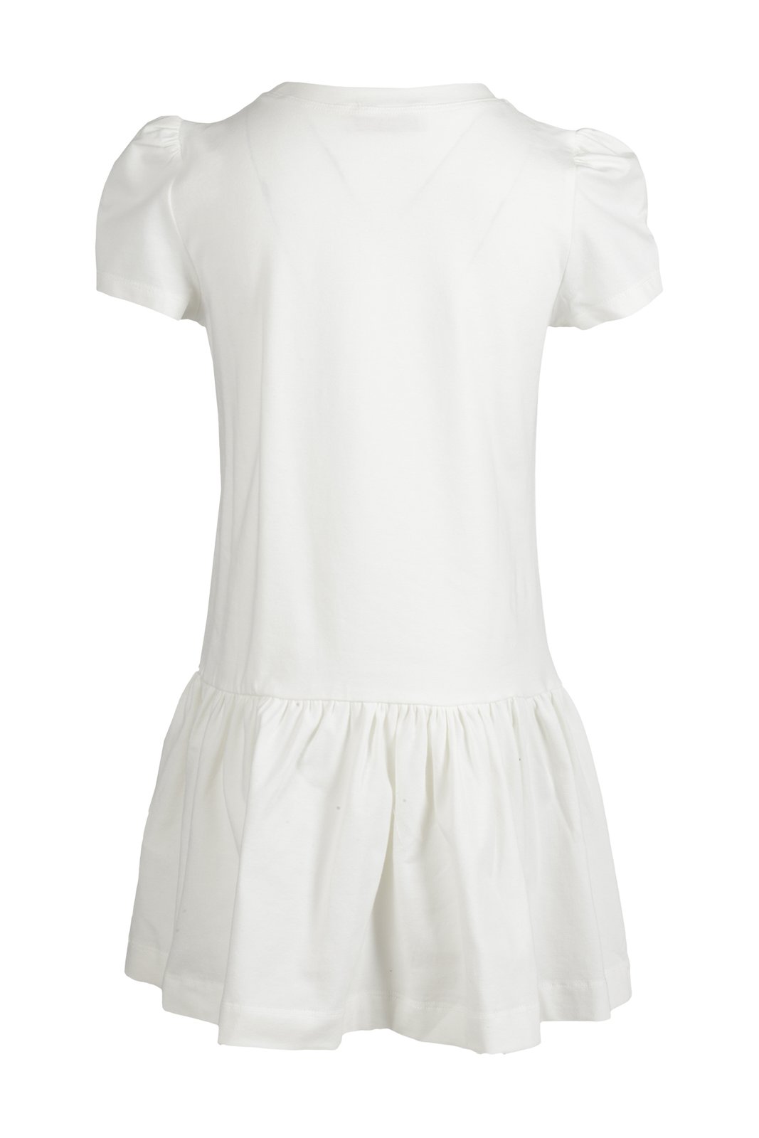 Monnalisa Crewneck Ruffled Hem Dress