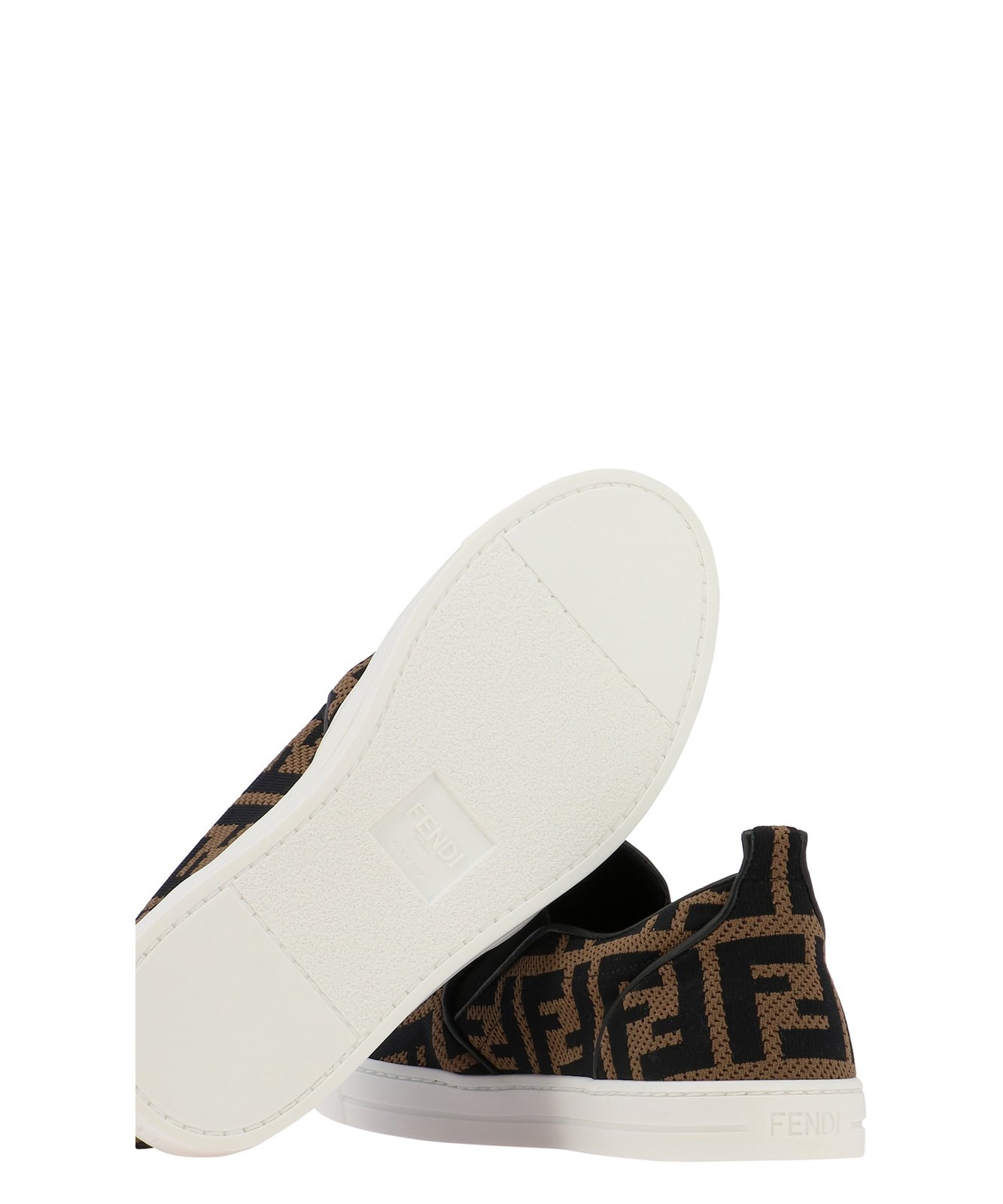 Fendi Kids FF Motif Slip-On Sneakers