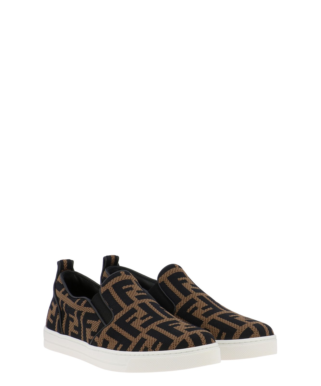 Fendi Kids FF Motif Slip-On Sneakers