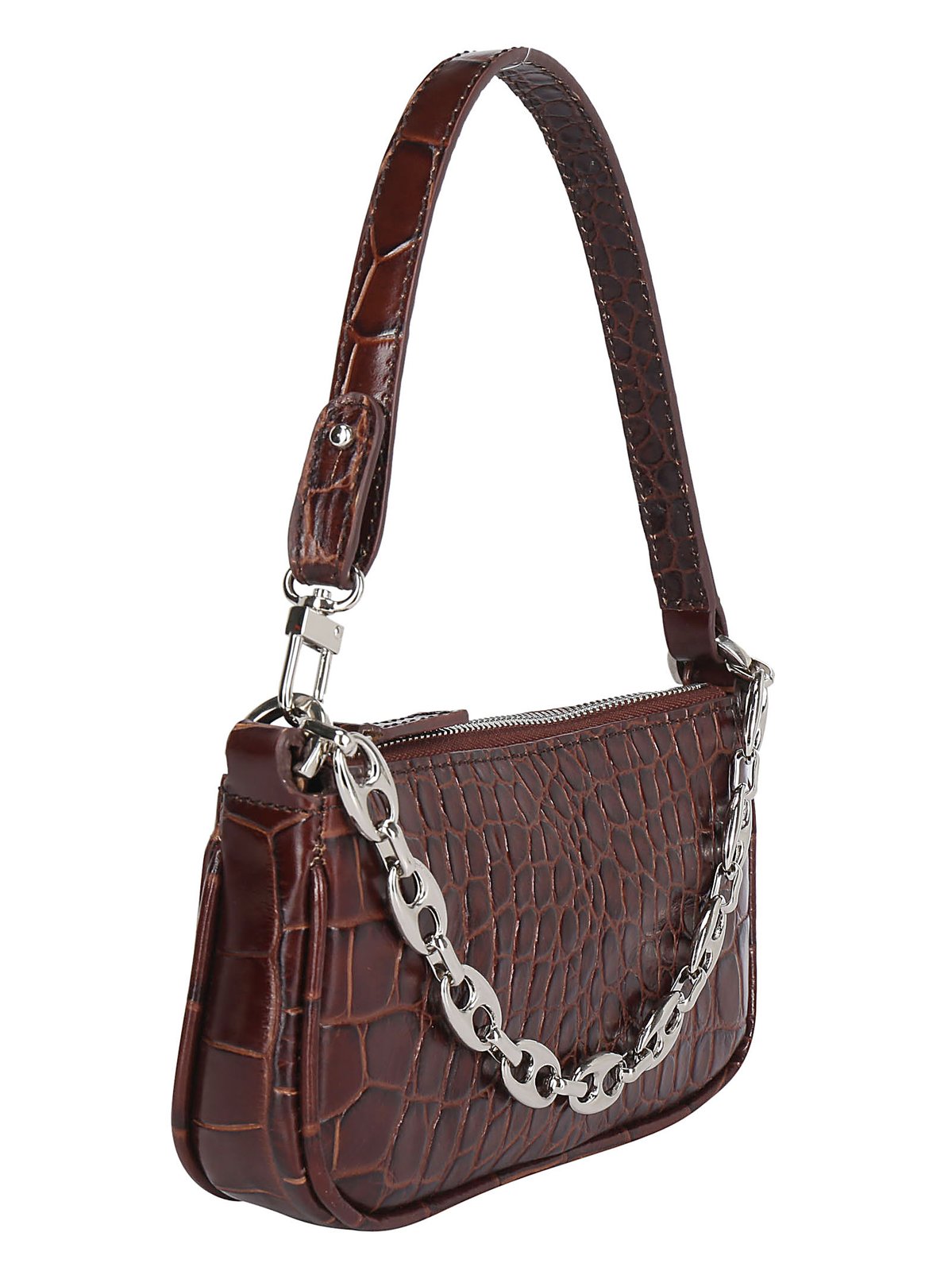 By Far Mini Rachel Embossed Shoulder Bag