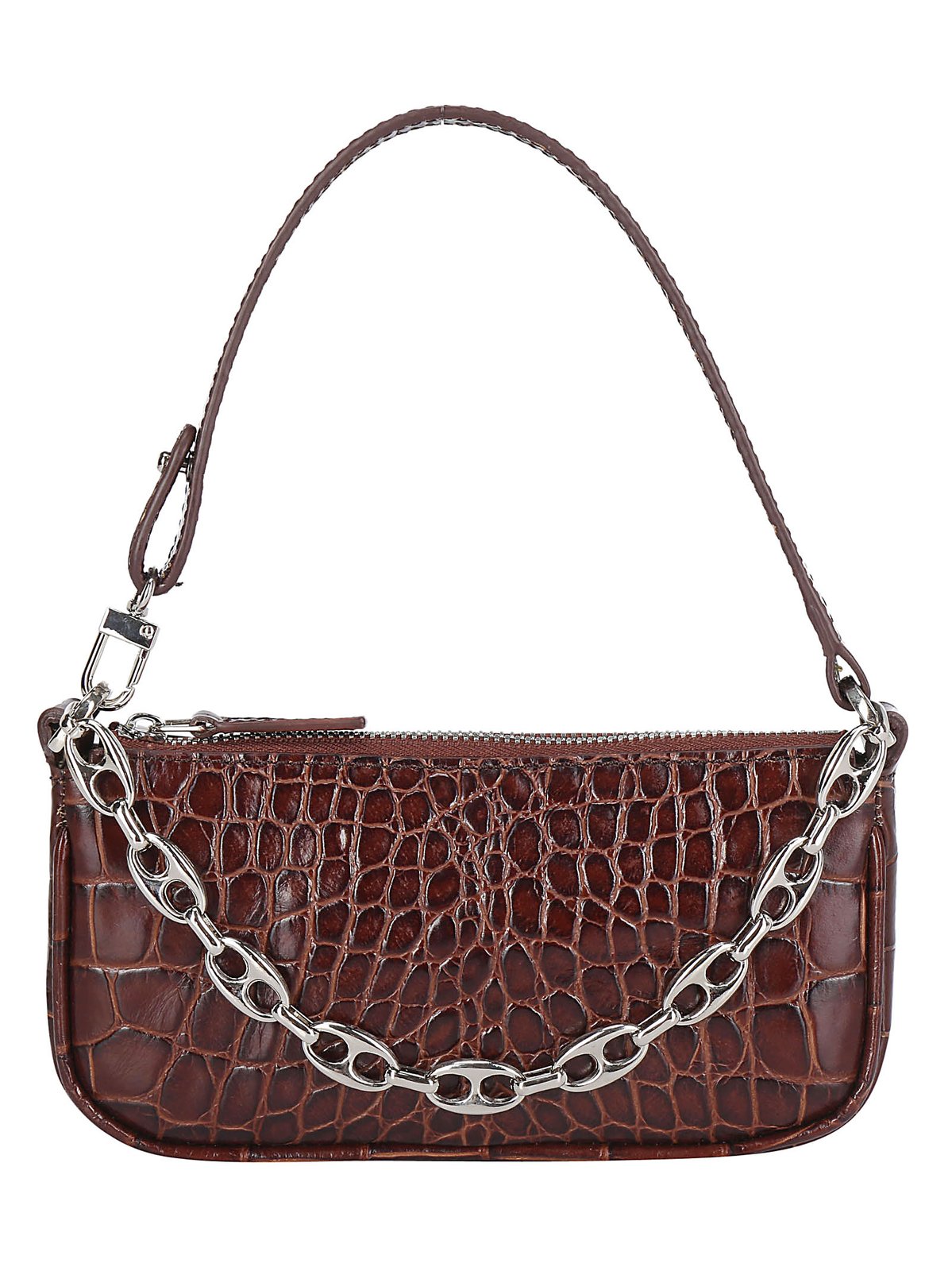 By Far Mini Rachel Embossed Shoulder Bag