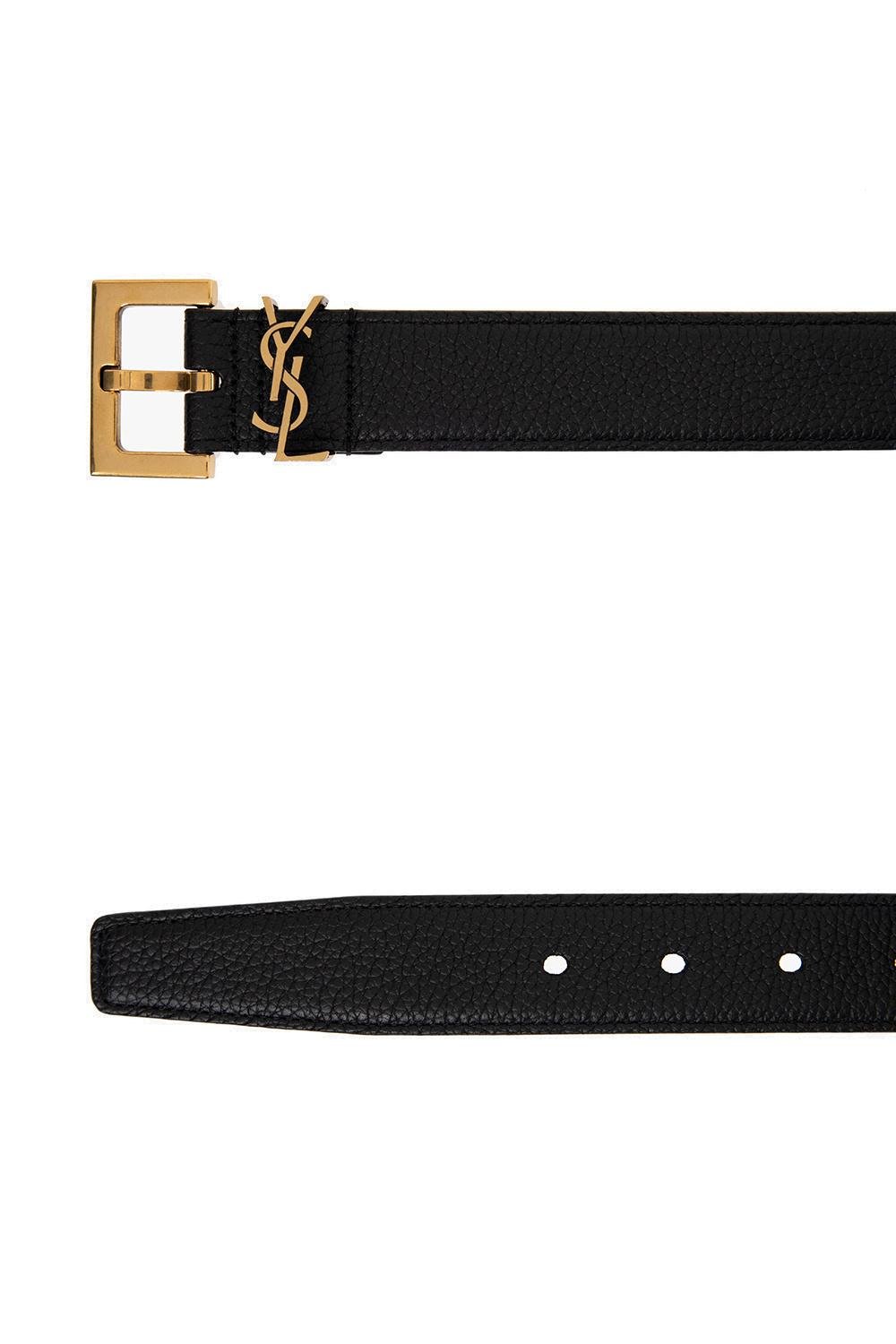 Saint Laurent Cassandre Logo Plaque Belt