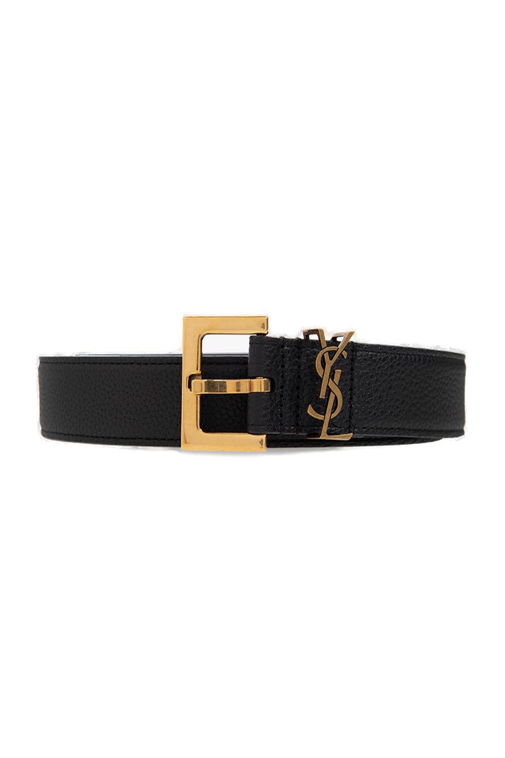 Saint Laurent Cassandre Logo Plaque Belt