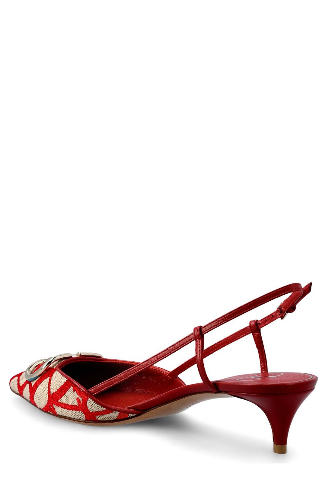 Valentino Logo Plaque Pointed Toe Slingback Pumps 4 Valentino Logo Plaque Pointed Toe Slingback Pumps