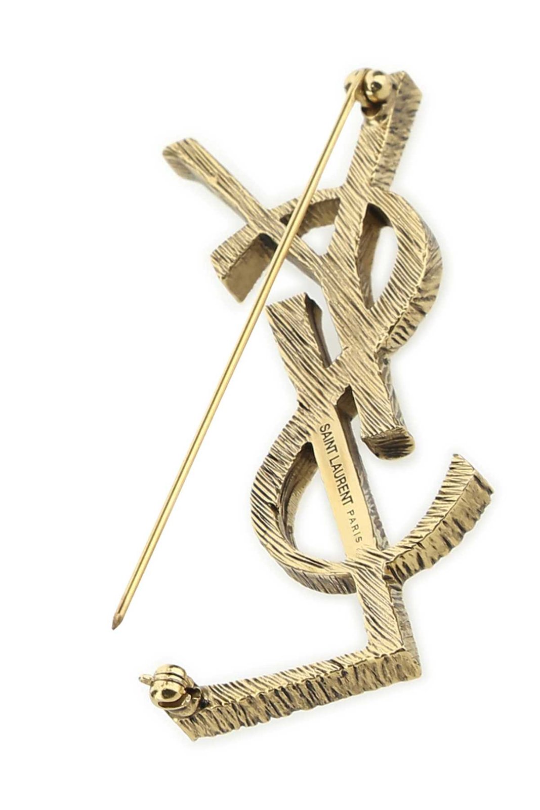 Saint Laurent Logo Letter Bar-Pin Fastened Brooch