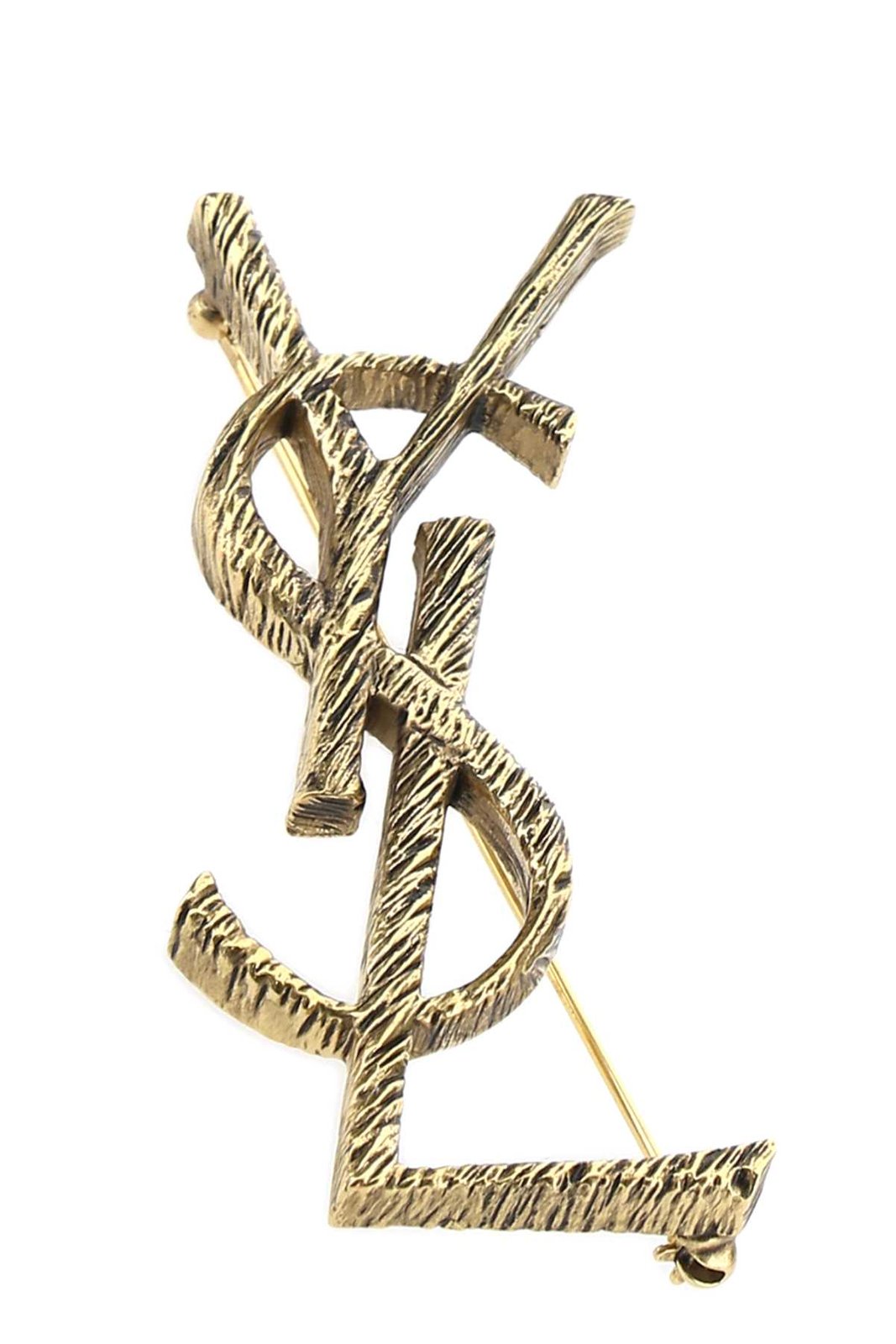 Saint Laurent Logo Letter Bar-Pin Fastened Brooch