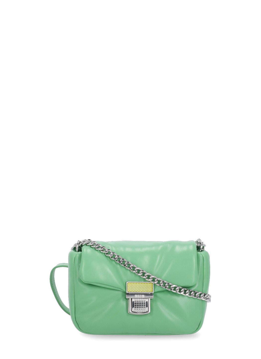 MSGM Puffer Clic Chain-Linked Padded Crossbody Bag