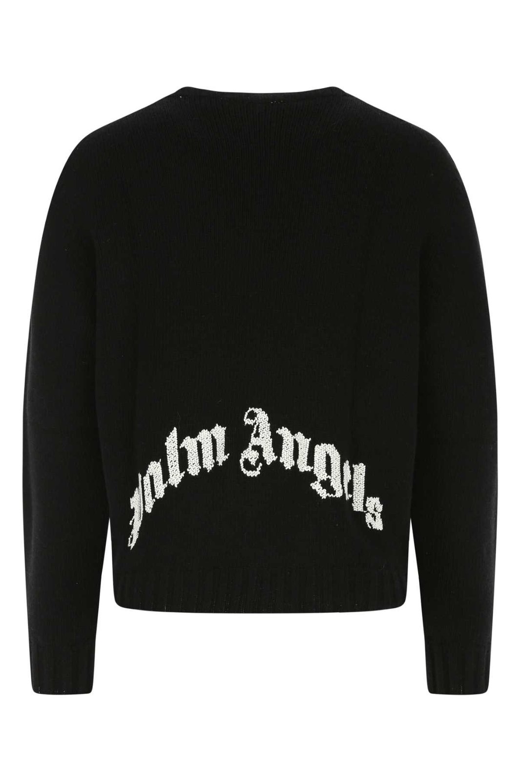 Palm Angels Logo Intarsia Knitted Jumper