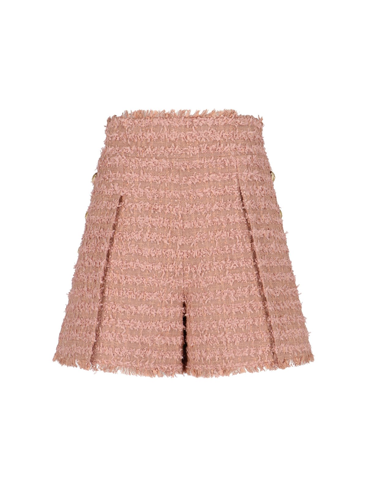 Balmain Buttoned Tweed Shorts