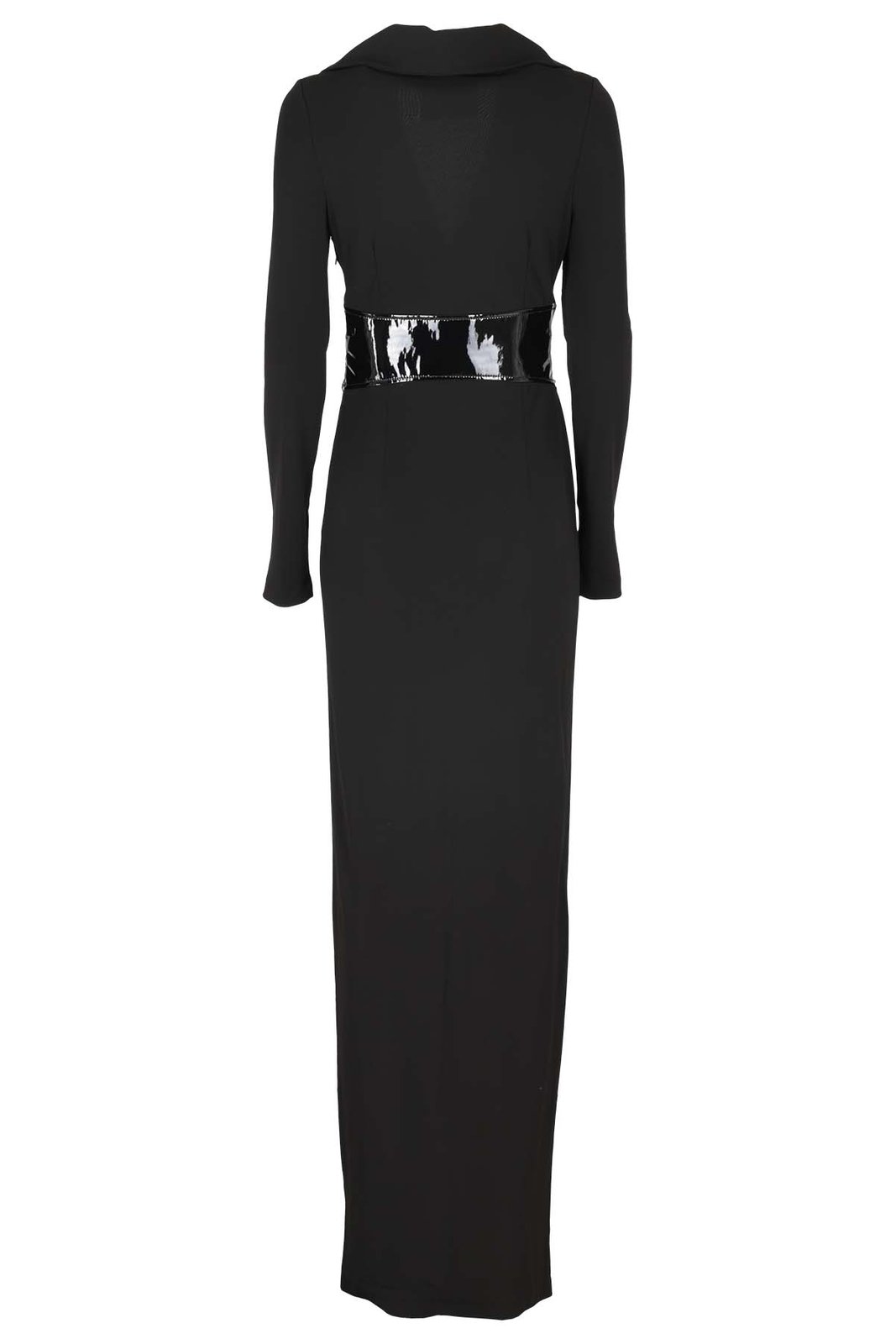 Moschino Belted Front Slit V-Neck Shirt Dress