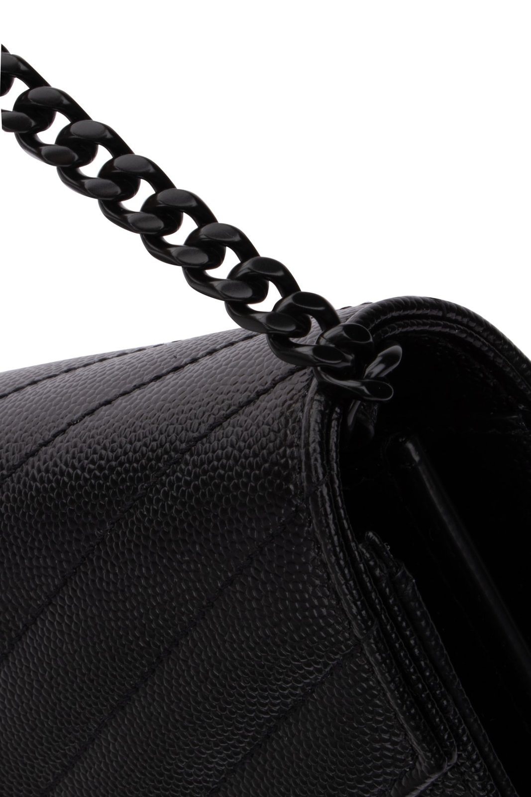 Saint Laurent モノグラム ロゴ プレート ショルダー バッグ