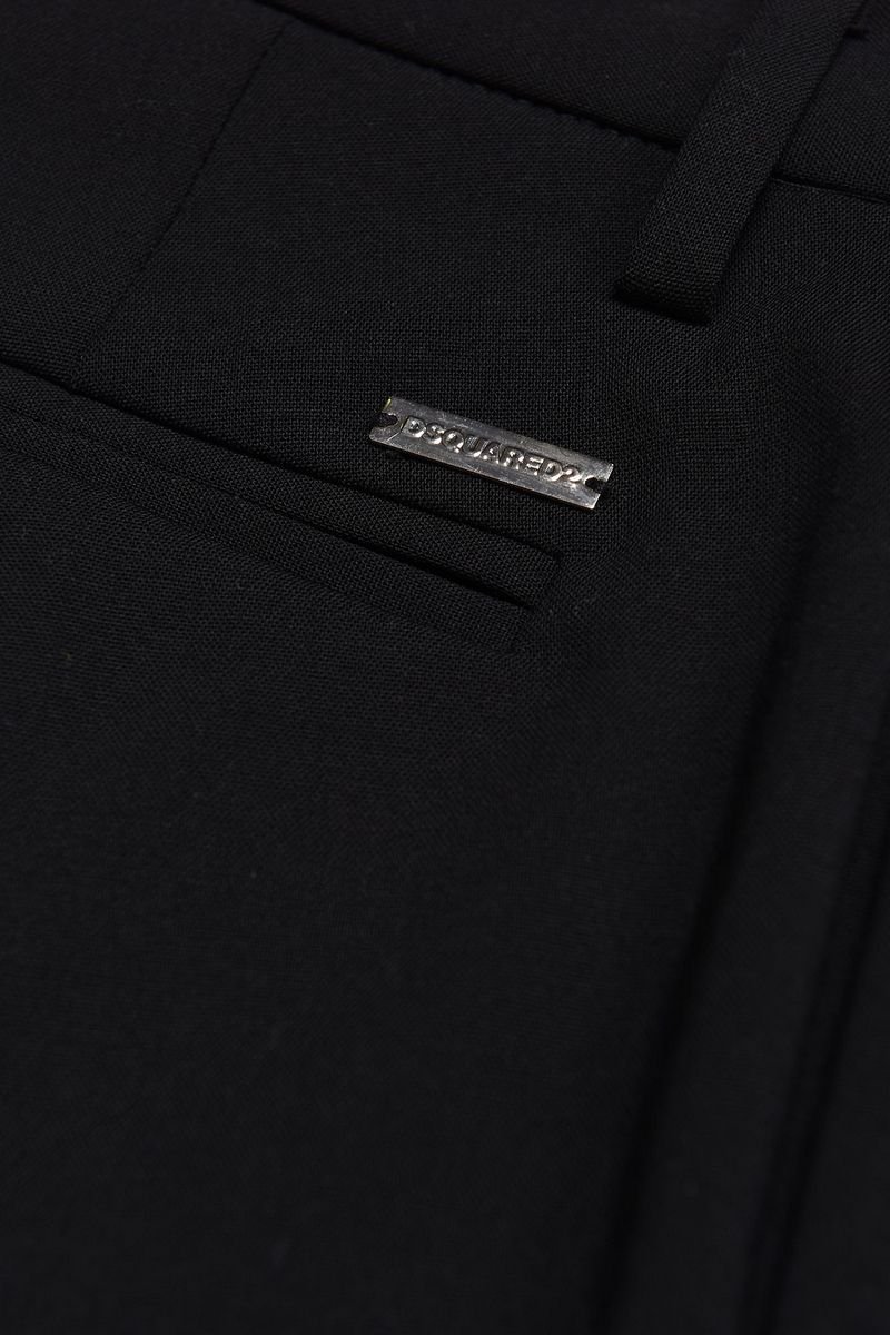 Dsquared2 キッズ ロゴプレート スリムフィット パンツ