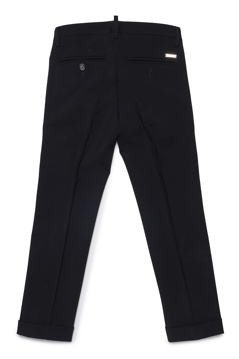 Dsquared2 キッズ ロゴプレート スリムフィット パンツ