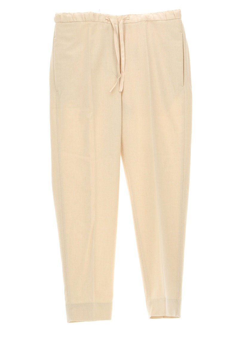 Jil Sander High-Waist Drawstring Cropped Trousers