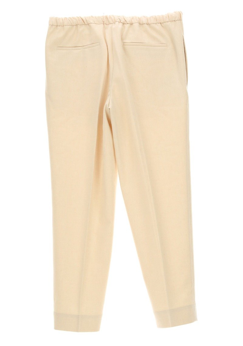 Jil Sander High-Waist Drawstring Cropped Trousers