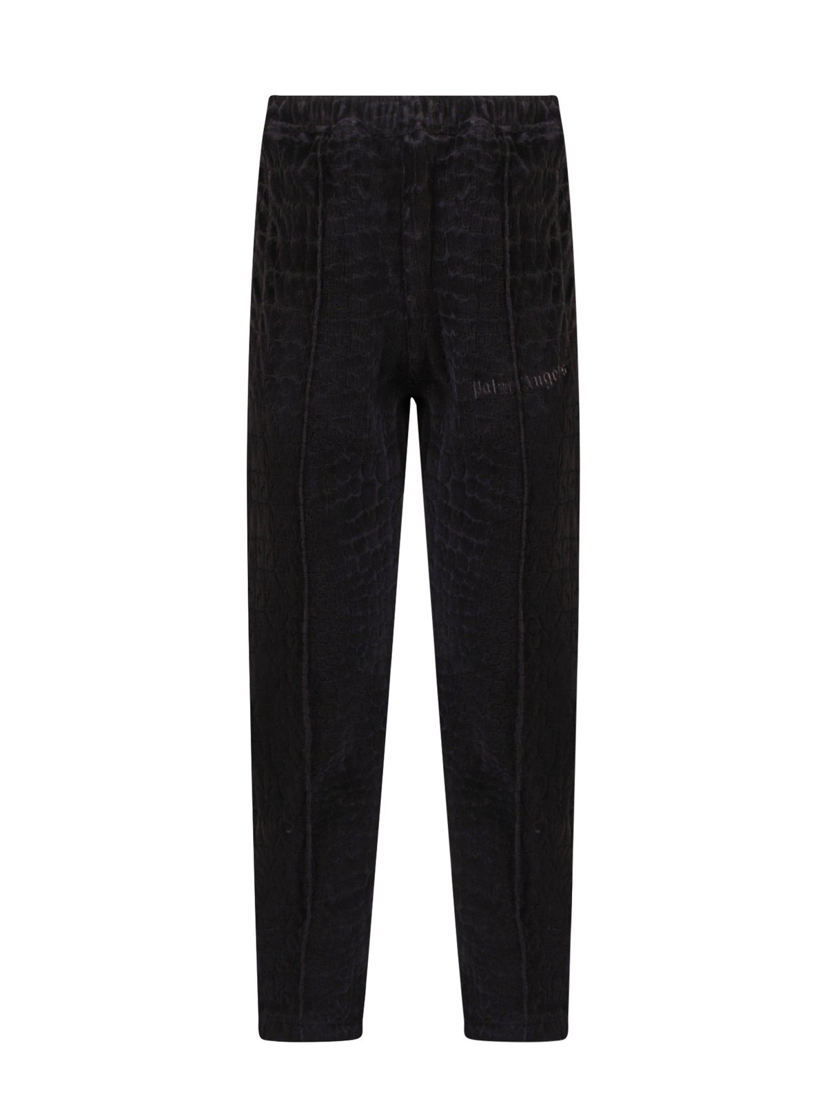 Palm Angels Logo-Embroidered Velour Track Pants