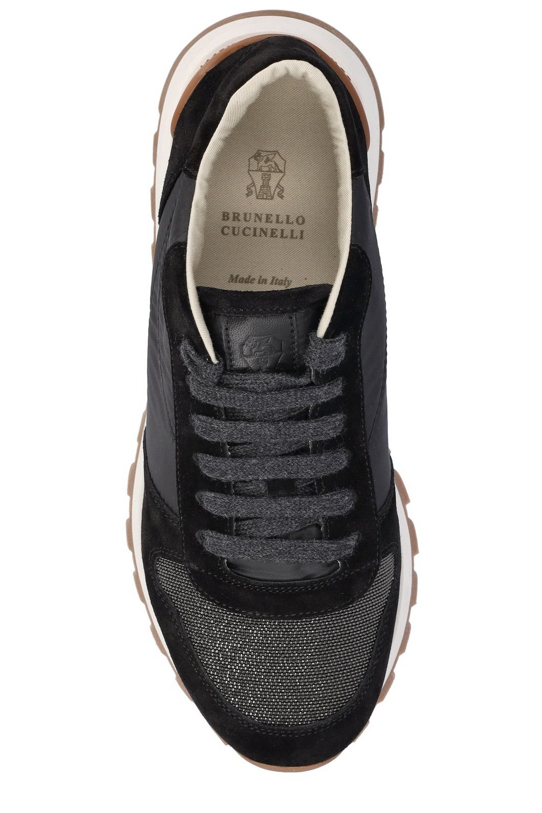 Brunello Cucinelli Panelled Lace-Up Sneakers