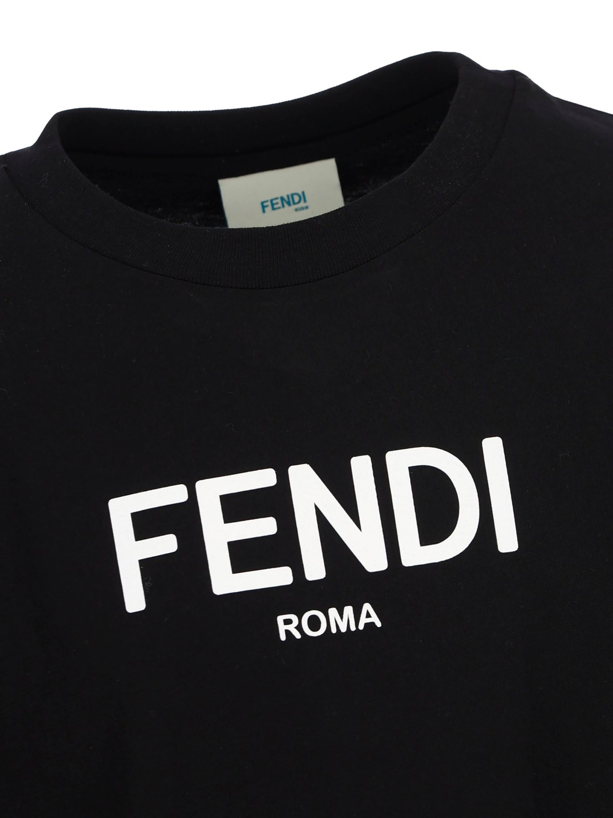 Fendi Kids Logo Printed Crewneck T-Shirt