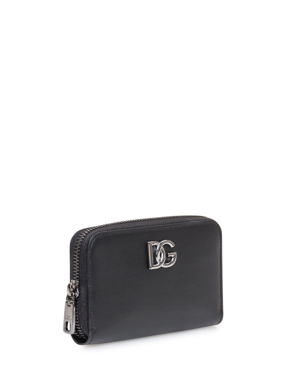 Dolce & Gabbana Logo Plaque Zipped Compact Wallet