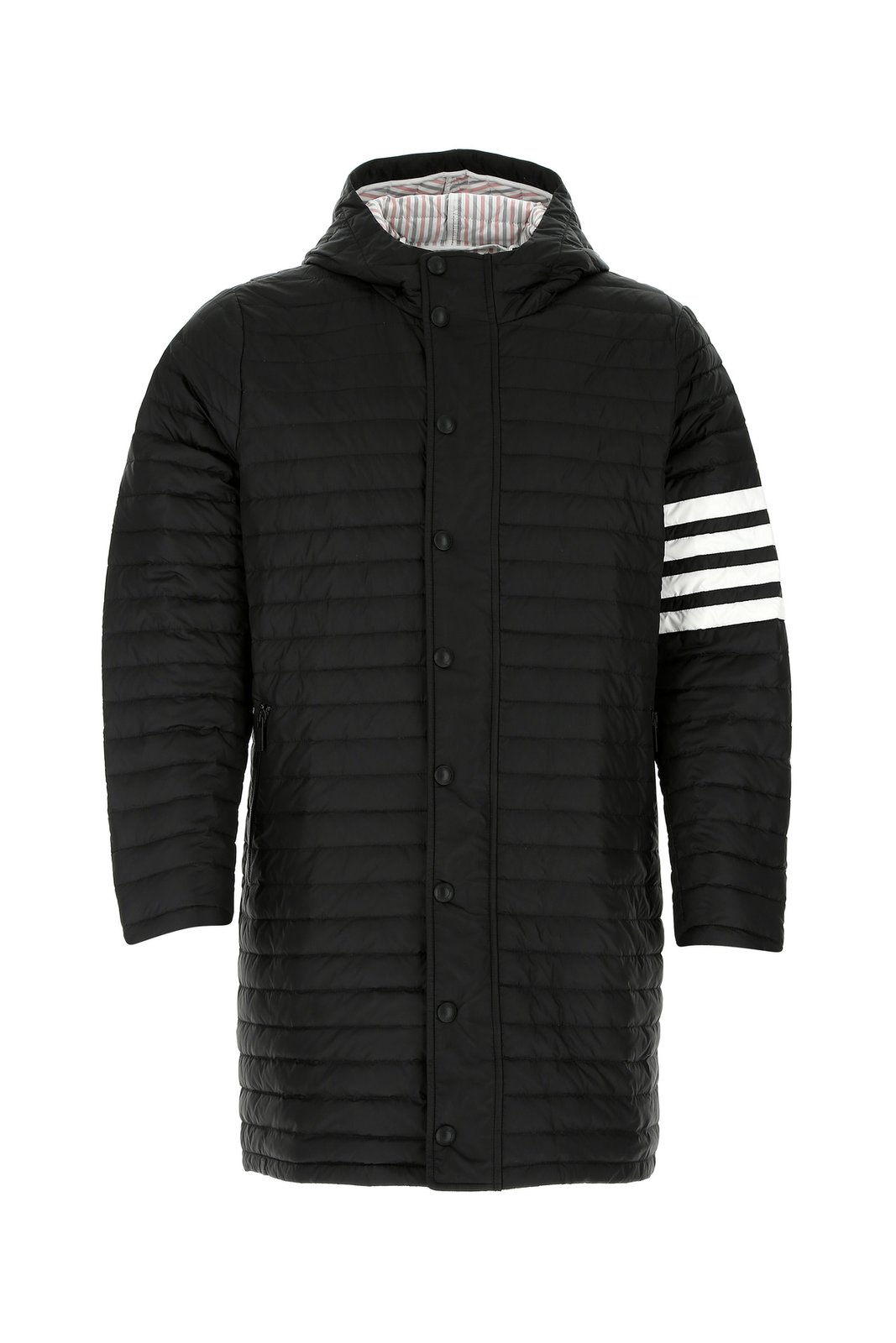 Thom Browne 4-Bar Hooded Down Coat
